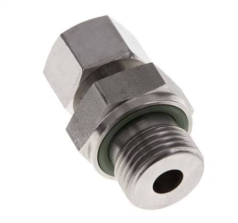 12L & G1/2'' Stainless Steel Straight Swivel with Male Threads 315 bar FKM Adjustable ISO 8434-1