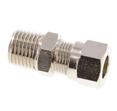 6LL & R1/4'' Nickel plated Brass Straight Cutting Fitting with Male Threads 100 bar ISO 8434-1 [2 Pieces]