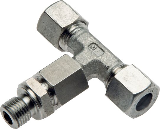 30S & G1-1/4'' Stainless Steel T-Shape Tee Cutting Fitting with Male Threads 400 bar Adjustable ISO 8434-1