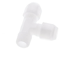 8x10mm & R3/8'' PP Right Angle Tee Hose Fitting with Male Threads 10bar/145psi [2 Pieces]