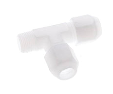10x12mm & R3/8'' PP Right Angle Tee Hose Fitting with Male Threads 10bar/145psi