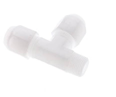 10x12mm & R3/8'' PP Right Angle Tee Hose Fitting with Male Threads 10bar/145psi