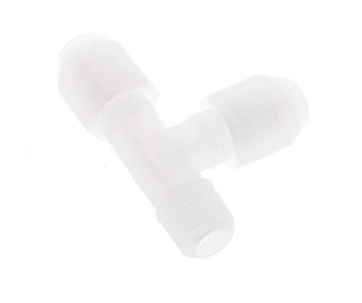 2x4mm & R1/8'' PP Right Angle Tee Hose Fitting with Male Threads 10bar/145psi [2 Pieces]