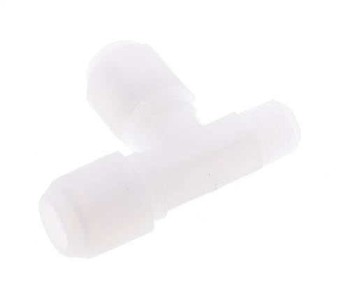 8x10mm & R1/4'' PP Right Angle Tee Hose Fitting with Male Threads 10bar/145psi [2 Pieces]