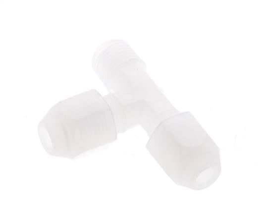 2x4mm & R1/8'' PP Right Angle Tee Hose Fitting with Male Threads 10bar/145psi [2 Pieces]