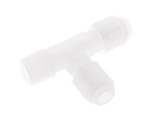 4x6mm & R1/4'' PP Right Angle Tee Hose Fitting with Male Threads 10bar/145psi [2 Pieces]