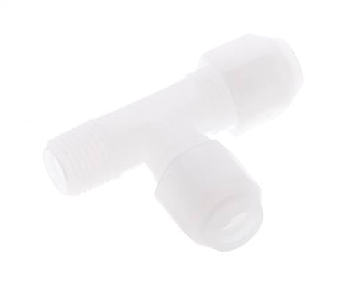 6x8mm & R1/4'' PP Right Angle Tee Hose Fitting with Male Threads 10bar/145psi [2 Pieces]
