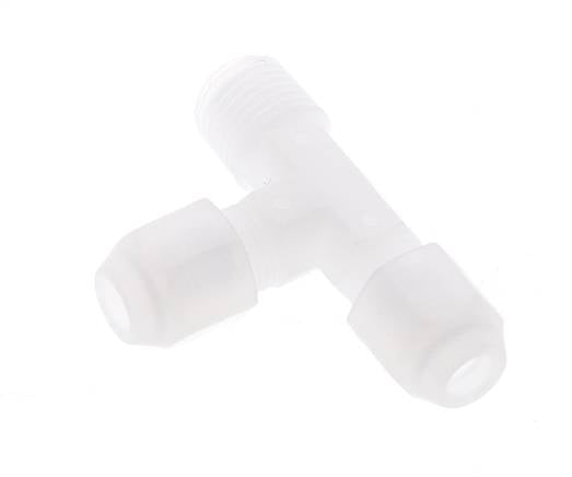 4x6mm & R1/4'' PP Right Angle Tee Hose Fitting with Male Threads 10bar/145psi [2 Pieces]