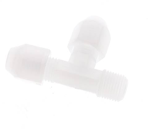 2x4mm & R1/8'' PP Right Angle Tee Hose Fitting with Male Threads 10bar/145psi [2 Pieces]