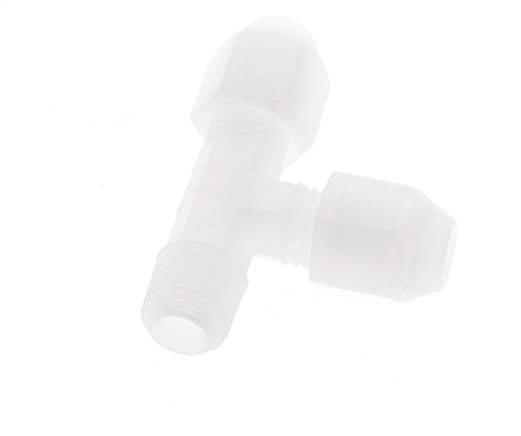 2x4mm & R1/8'' PP Right Angle Tee Hose Fitting with Male Threads 10bar/145psi [2 Pieces]