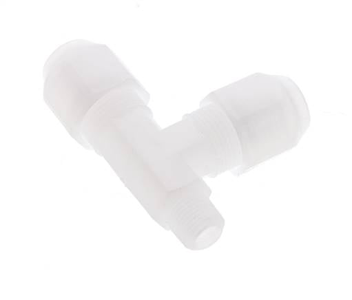 6x8mm & R1/8'' PP Right Angle Tee Hose Fitting with Male Threads 10bar/145psi [2 Pieces]