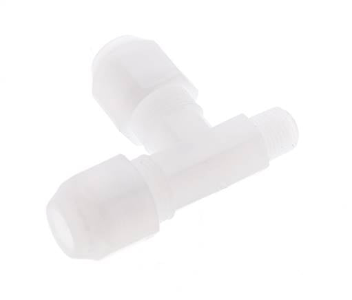 6x8mm & R1/8'' PP Right Angle Tee Hose Fitting with Male Threads 10bar/145psi [2 Pieces]