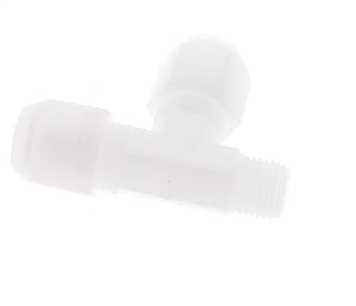 8x10mm & R1/4'' PP Right Angle Tee Hose Fitting with Male Threads 10bar/145psi [2 Pieces]