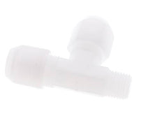 8x10mm & R1/4'' PP Right Angle Tee Hose Fitting with Male Threads 10bar/145psi [2 Pieces]