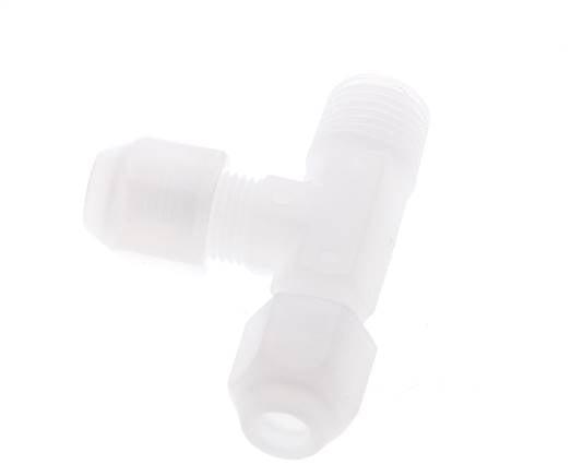 4x6mm & R1/4'' PP Right Angle Tee Hose Fitting with Male Threads 10bar/145psi [2 Pieces]