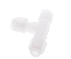 4x6mm & R1/4'' PP Right Angle Tee Hose Fitting with Male Threads 10bar/145psi [2 Pieces]