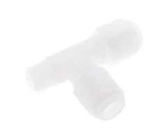 8x10mm & R1/4'' PP Right Angle Tee Hose Fitting with Male Threads 10bar/145psi [2 Pieces]