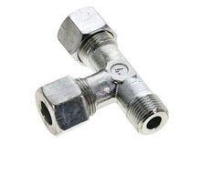 12S & M18x1.5 (con) Zink Plated Steel Right Angle Tee Cutting Fitting with Male Threads 630 bar ISO 8434-1