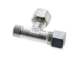 12S & M18x1.5 (con) Zink Plated Steel Right Angle Tee Cutting Fitting with Male Threads 630 bar ISO 8434-1