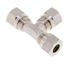 10L Nickel plated Brass T-Shape Tee Cutting Fitting 115 bar ISO 8434-1
