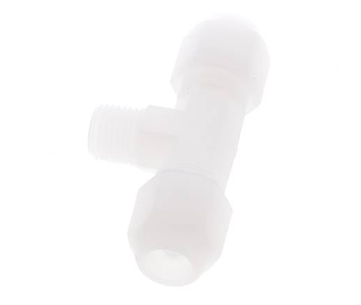 8x10mm & R1/4'' PVDF T-Shape Hose Fitting with Male Threads 10bar/145psi