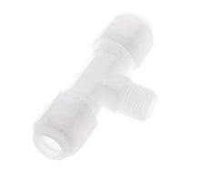 8x10mm & R1/4'' PP T-Shape Hose Fitting with Male Threads 10bar/145psi [2 Pieces]