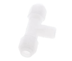 6x8mm & R1/4'' PP T-Shape Hose Fitting with Male Threads 10bar/145psi [2 Pieces]