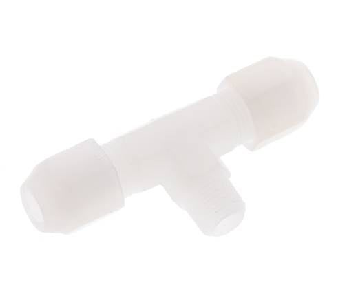 4x6mm & R1/8'' PVDF T-Shape Hose Fitting with Male Threads 10bar/145psi