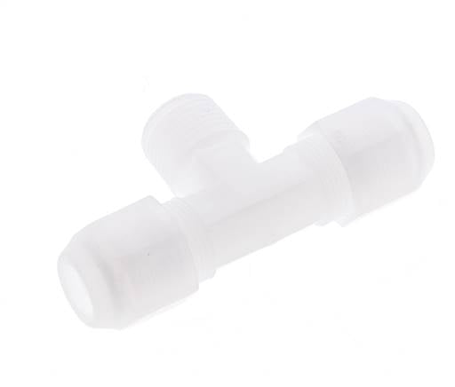 8x10mm & R3/8'' PP T-Shape Hose Fitting with Male Threads 10bar/145psi [2 Pieces]