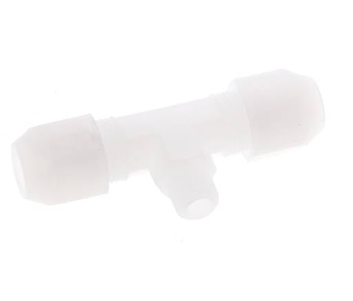 6x8mm & R1/8'' PVDF T-Shape Hose Fitting with Male Threads 10bar/145psi