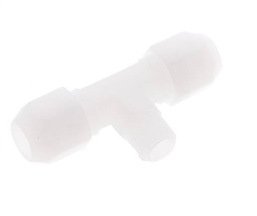 8x10mm & R1/4'' PVDF T-Shape Hose Fitting with Male Threads 10bar/145psi