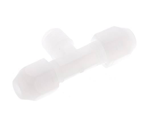 2x4mm & R1/8'' PP T-Shape Hose Fitting with Male Threads 10bar/145psi [2 Pieces]