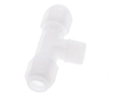 8x10mm & R3/8'' PP T-Shape Hose Fitting with Male Threads 10bar/145psi [2 Pieces]