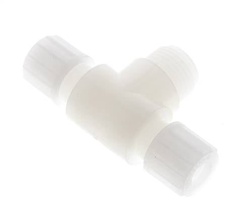 10x8mm & G1/2'' PVDF T-Shape Tee Compression Fitting with Male Threads 10 bar