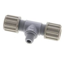 8x6mm & G1/8'' PA T-Shape Tee Compression Fitting with Male Threads 10 bar [2 Pieces]