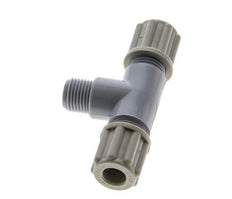 6x4mm & G1/8'' PA T-Shape Tee Compression Fitting with Male Threads 10 bar [2 Pieces]