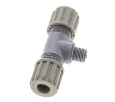 8x6mm & G1/8'' PA T-Shape Tee Compression Fitting with Male Threads 10 bar [2 Pieces]