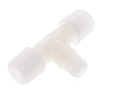 8x6mm & G1/4'' PVDF T-Shape Tee Compression Fitting with Male Threads 10 bar