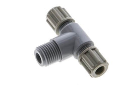 6x4mm & G1/4'' PA T-Shape Tee Compression Fitting with Male Threads 10 bar [2 Pieces]