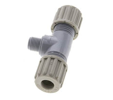 8x6mm & G1/8'' PA T-Shape Tee Compression Fitting with Male Threads 10 bar [2 Pieces]