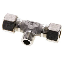 16S & R1/2'' Stainless Steel T-Shape Tee Compression Fitting with Male Threads 400 bar ISO 8434-1