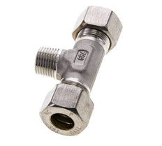 16S & R1/2'' Stainless Steel T-Shape Tee Compression Fitting with Male Threads 400 bar ISO 8434-1