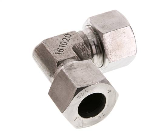 20S Stainless steel 90 deg Elbow Cutting ring 400 Bar DIN 2353