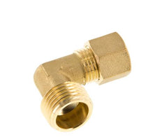 R 1/2'' Male x 10mm Brass 90 deg Elbow Compression Fitting 95 Bar DIN EN 1254-2