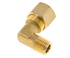 R 1/4'' Male x 10mm Brass 90 deg Elbow Compression Fitting 95 Bar DIN EN 1254-2