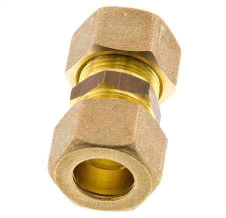 16mm Brass Straight Compression Fitting 76 Bar DIN EN 1254-2