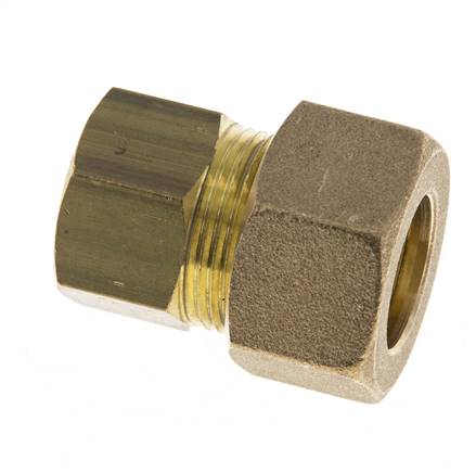 G 1/2'' x 18mm Brass Straight Compression Fitting 67 Bar DIN EN 1254-2