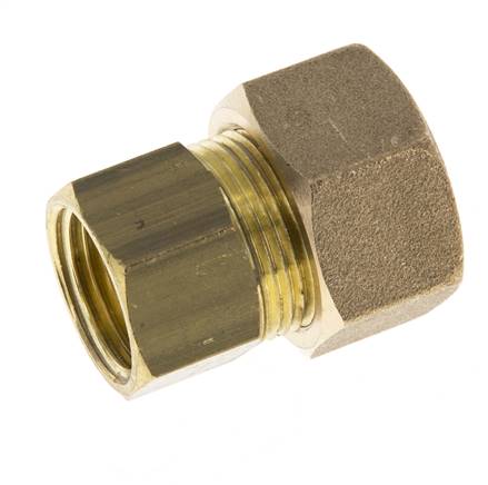 G 1/2'' x 18mm Brass Straight Compression Fitting 67 Bar DIN EN 1254-2
