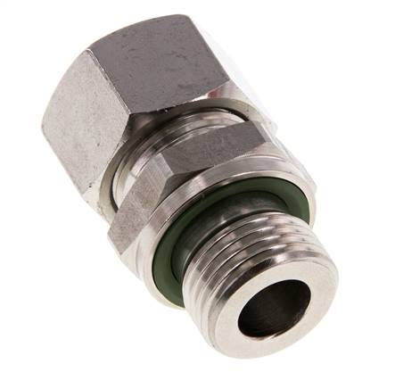 G 1/2'' Male x 15L Stainless steel Straight Cutting Ring with FKM Seal 315 Bar DIN 2353