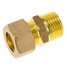 R 1/2'' Male x 15mm Brass Straight Compression Fitting 82 Bar DIN EN 1254-2